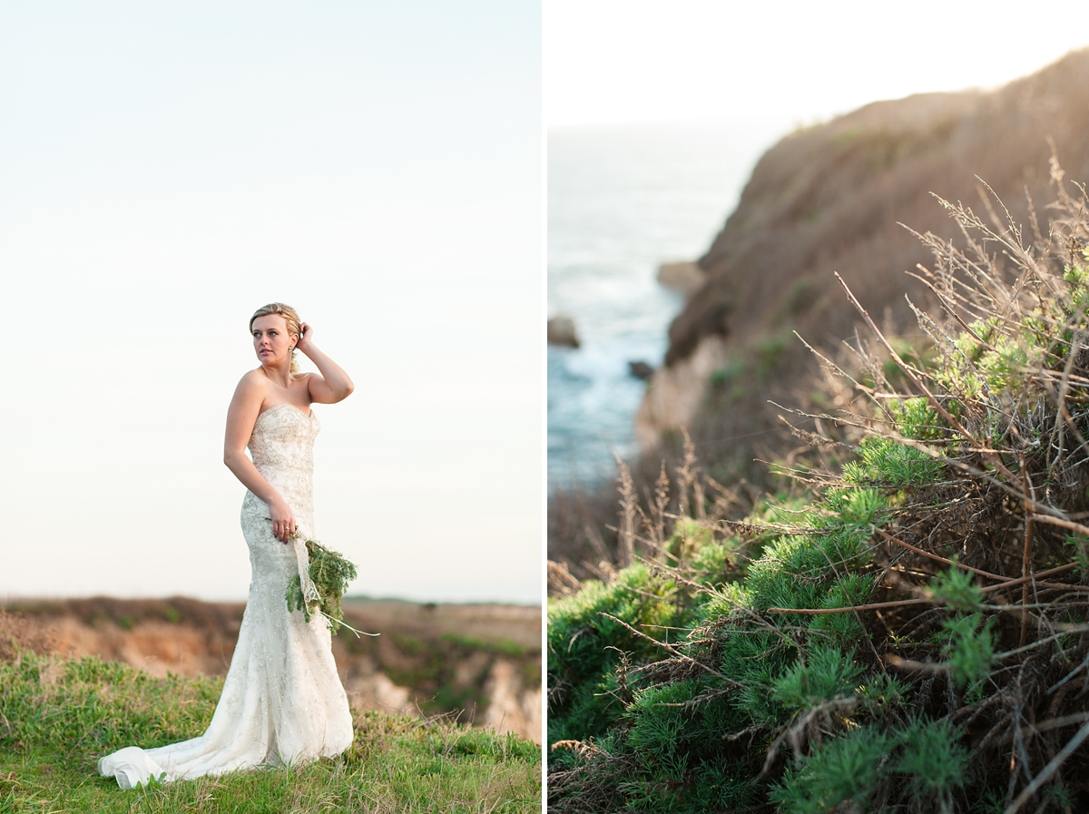 A California Cliffside Bridal Shoot by California + Destination Fine Art Wedding Photographer Lauren R Swann