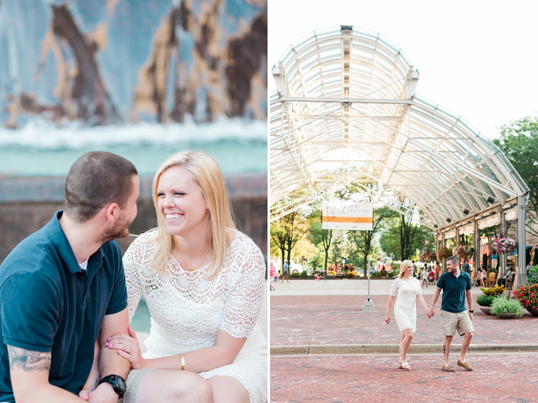A gorgeous, classic, Kate Spade inspired city of Reston, Virginia engagement shoot by East Coast and Destination Photographer, Lauren R Swann