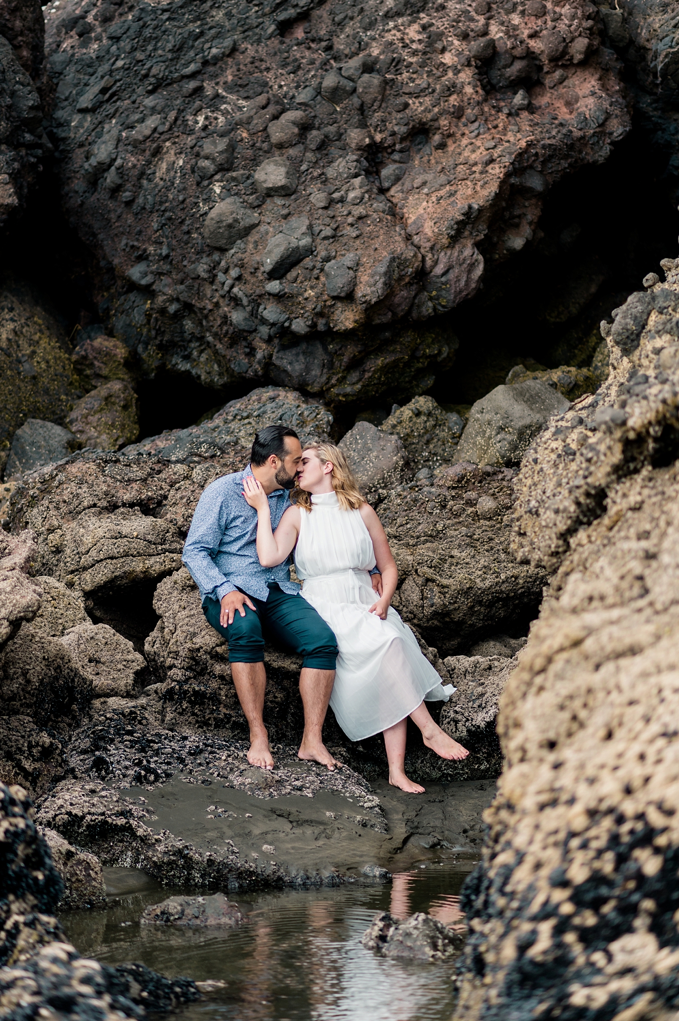 Piha Beach, New Zealand Fine Art Engagement Portraits by Lauren R Swann Photography