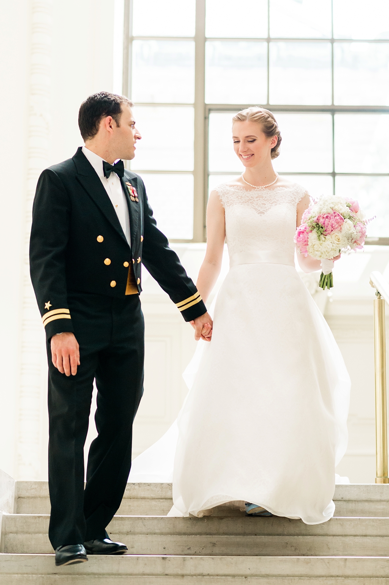 A Classic + Romantic, Jackie O' inspired wedding day at the Naval Academy Chapel | Annapolis, Maryland Fine Art Wedding Photographer | Lauren R Swann