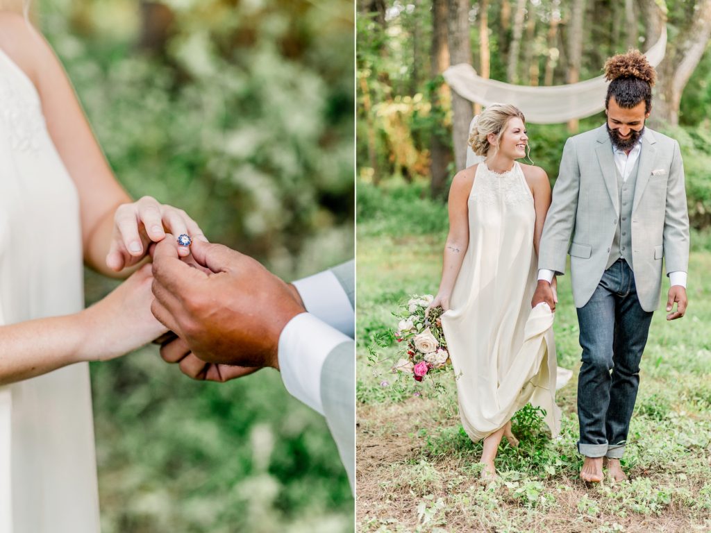 Relaxed and Romantic Forest Elopement Inspiration by Fine Art Maryland Photographer Lauren R Swann Designed by Adriana Marie Events