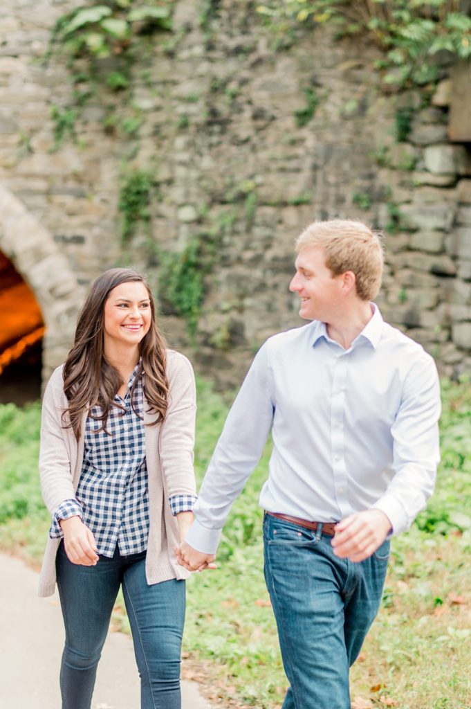 A Riverside Georgetown Engagement session in the fall by Fine Art Photographer Lauren R Swann