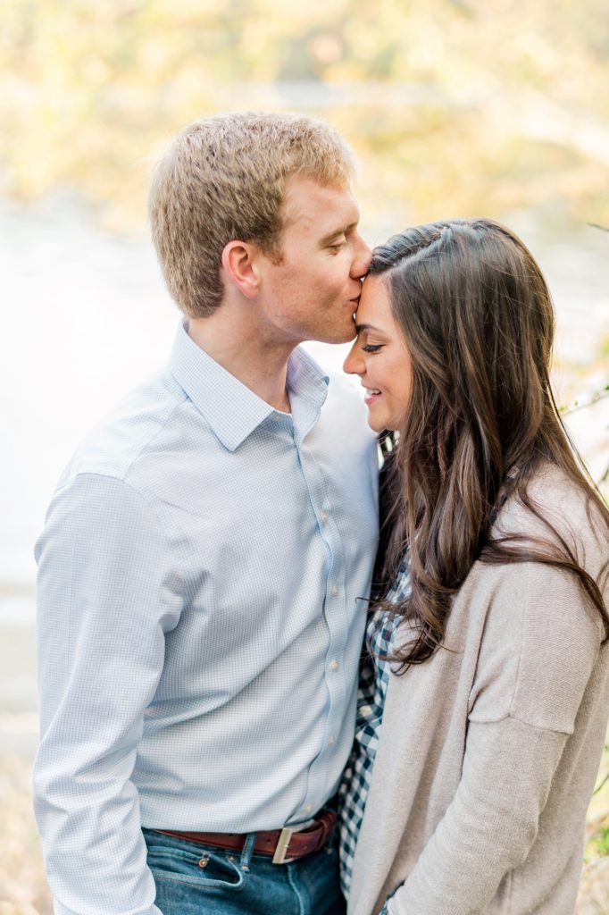 A Riverside Georgetown Engagement session in the fall by Fine Art Photographer Lauren R Swann
