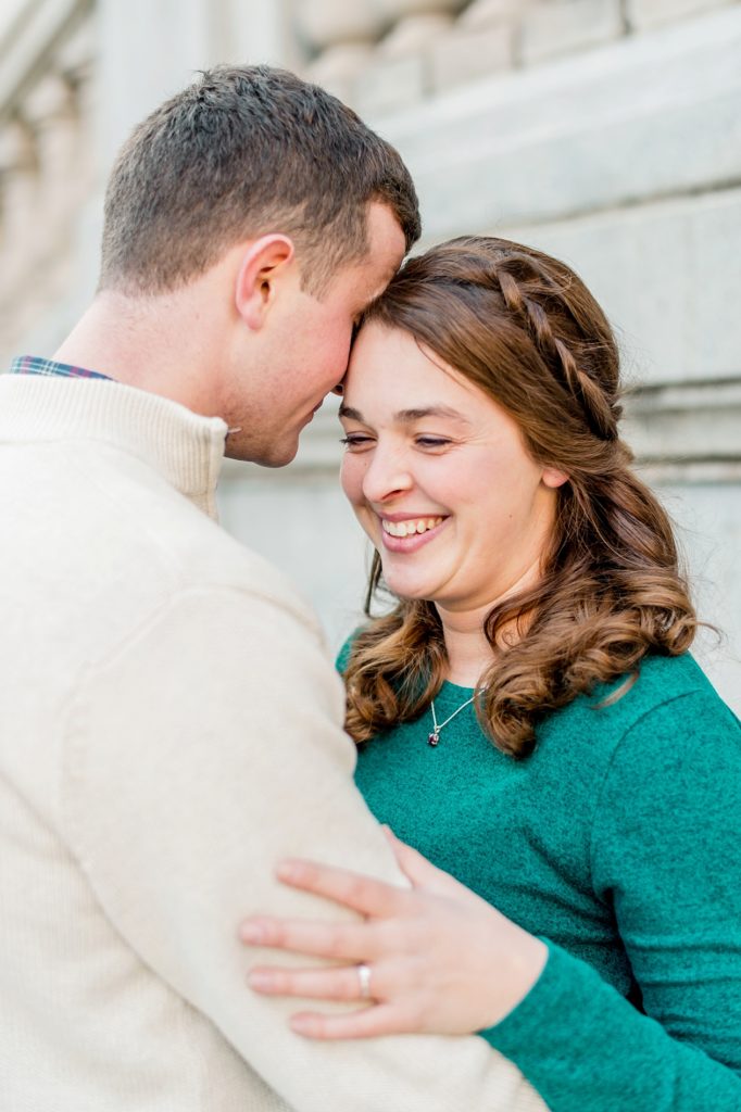 US Naval Academy Engagement session on the yard by Annapolis Wedding Photographer Lauren R Swann