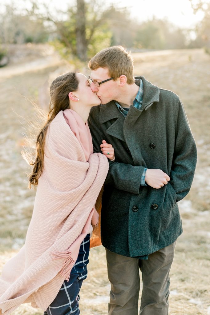 Cozy, Winter Maryland Engagement Session by Fine Art Wedding Photographer Lauren R Swann