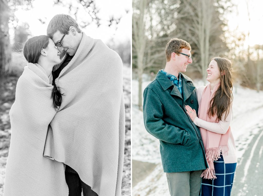 Cozy, Winter Maryland Engagement Session by Fine Art Wedding Photographer Lauren R Swann