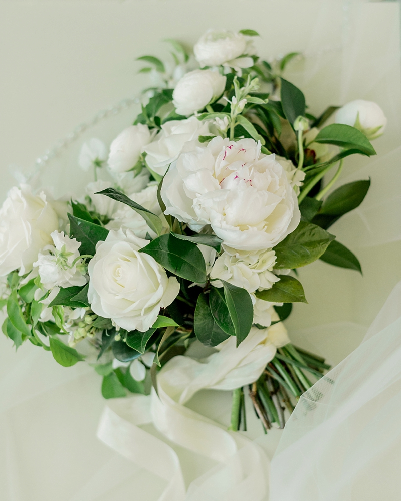 Bridal Bouquet by Blossom & Vine | Mt. Washington Mill Dye House wedding in Baltimore as photographed by Lauren R Swann Photography and planned by Adriana Marie Events. Featuring blush, romantic details for couples seeking an industrial and elegant day!