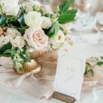 Blush Centerpiece Inspiration | Mt. Washington Mill Dye House wedding in Baltimore as photographed by Lauren R Swann Photography and planned by Adriana Marie Events. Featuring blush, romantic details for couples seeking an industrial and elegant day!
