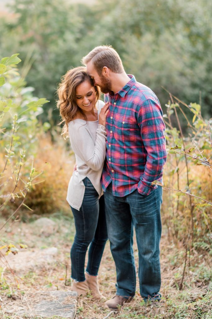 Sugarloaf Mountain engagement session in the fall by Fine Art Virginia Wedding Photographer Lauren R Swann photo