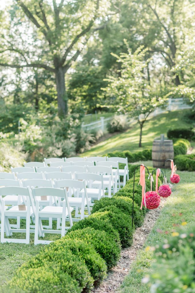 Ceremony | An Intimate Oatlands Plantation garden wedding featuring bold citrus colors photo