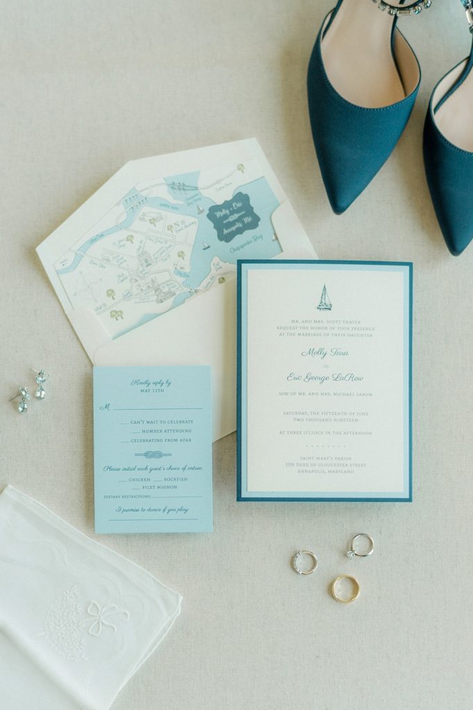 Invitation Suite Inspired by Downtown Annapolis, designed by Two Hands Studio