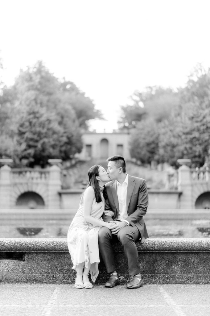 Engaged Couple | Meridian Hill Park Engagement session by DC Wedding Photographer Lauren R Swann photo