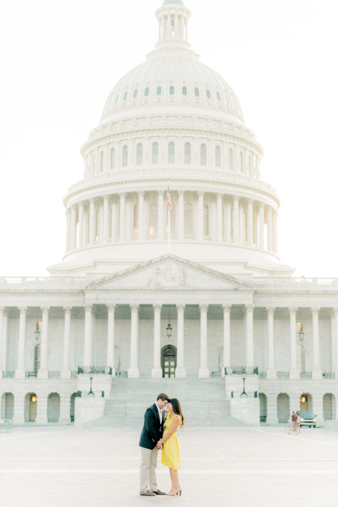 A gorgeous Washington DC couple's engagement session near the Capitol Building photo
