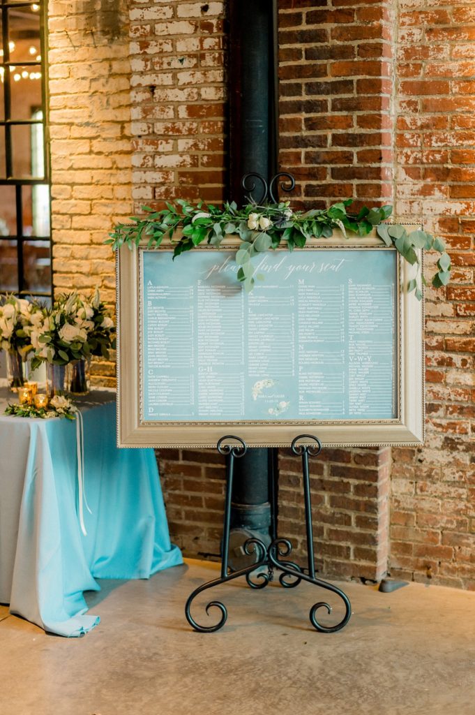 Escort Display | Dye House Wedding Baltimore | Lauren R Swann photo