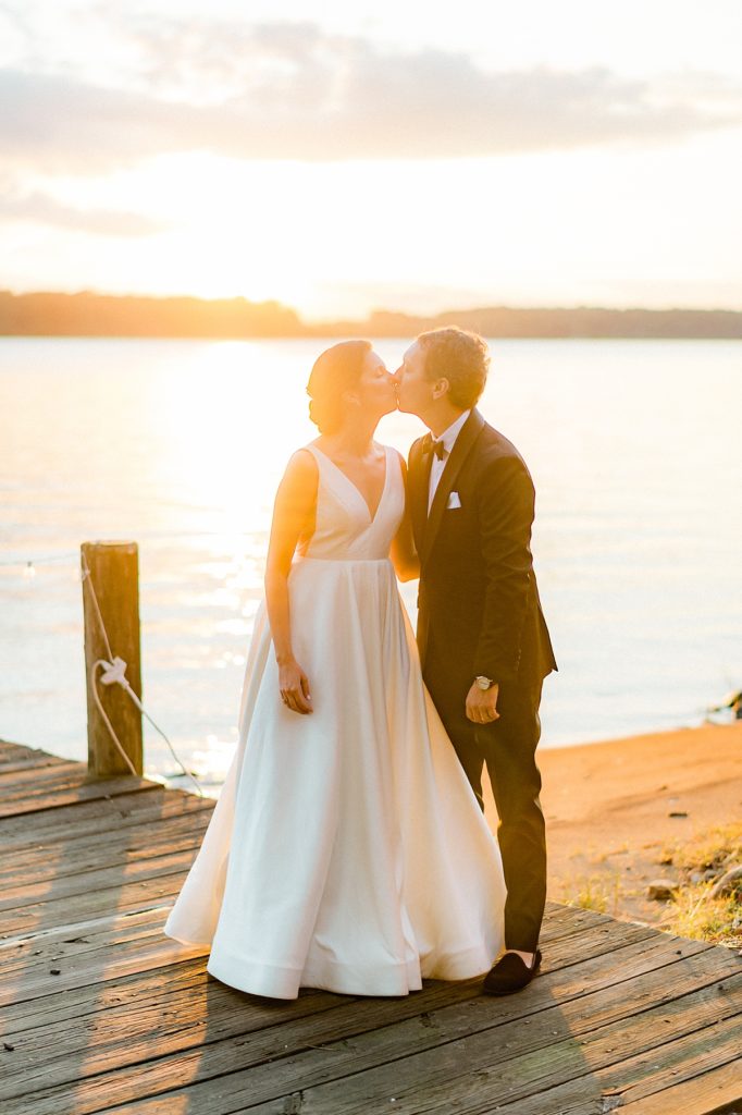 Sunset Portraits | Irish-inspired Black Tie Brittland Manor Wedding photo