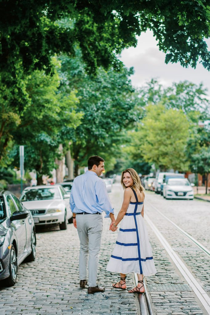 A Charleston-inspired Georgetown DC Engagement session photo