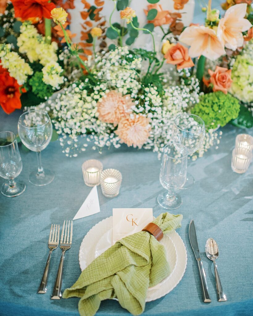 Unique table designs for blue weddings | R House Garage Baltimore Wedding Editorial photo by Lauren R Swann photo