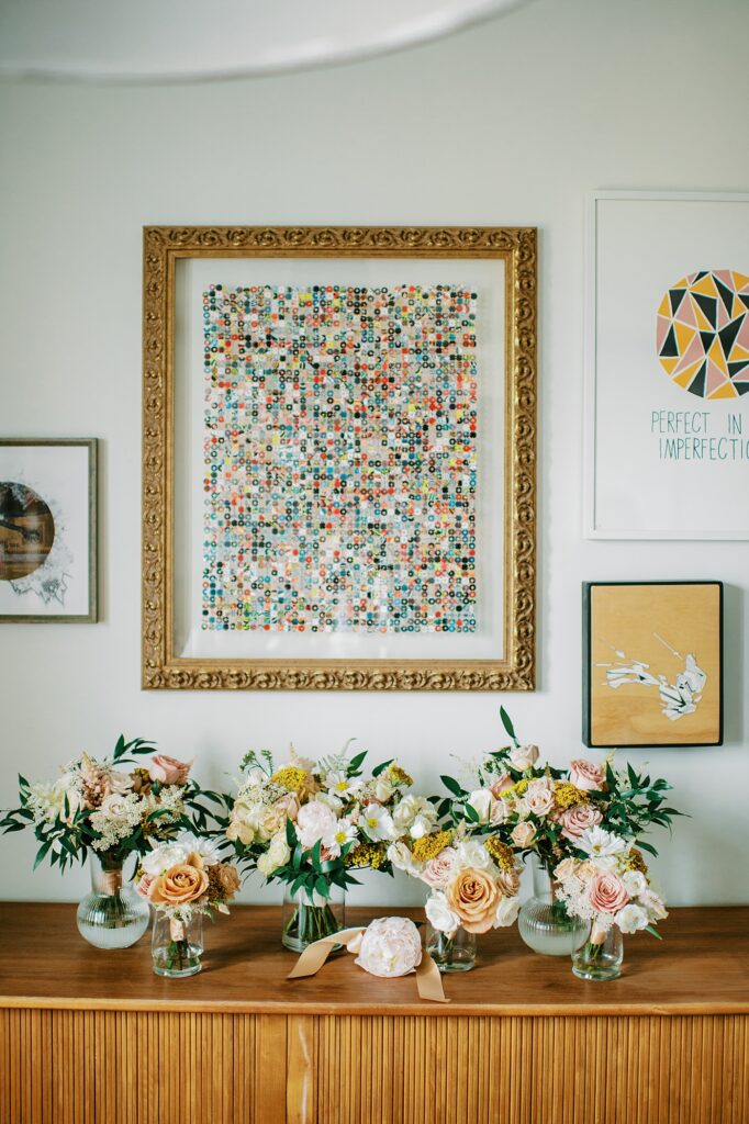 Mustard and Rose Wedding Details | Getting ready at the Hotel Revival in Baltimore wedding photo