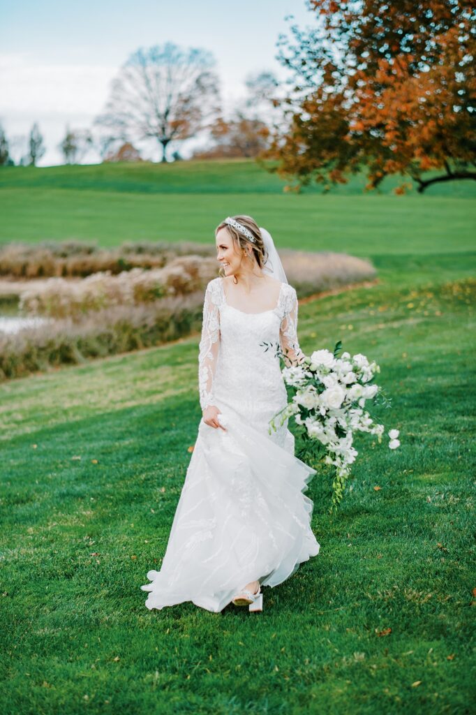 A bridal portrait from a Gatsby-Inspired Baltimore wedding celebration at Woodholme Country Club photo